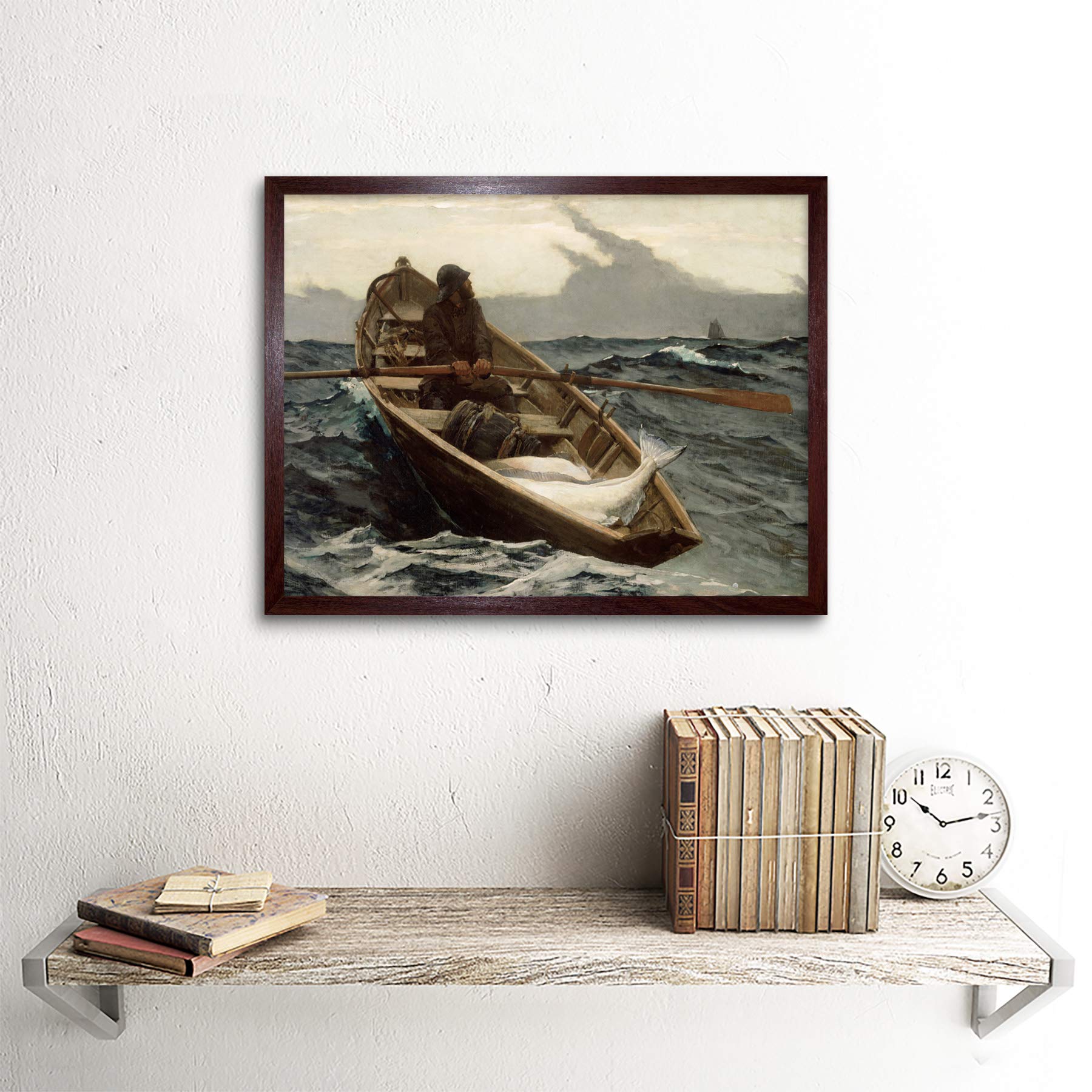 Passenger Whispers ポスター 額付き Amazon.com: Winslow Homer Fog Warning Painting Art Print Framed